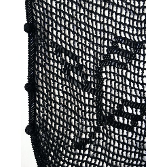 Lacy woven beaded vintage cardigan - Picture 5 of 7